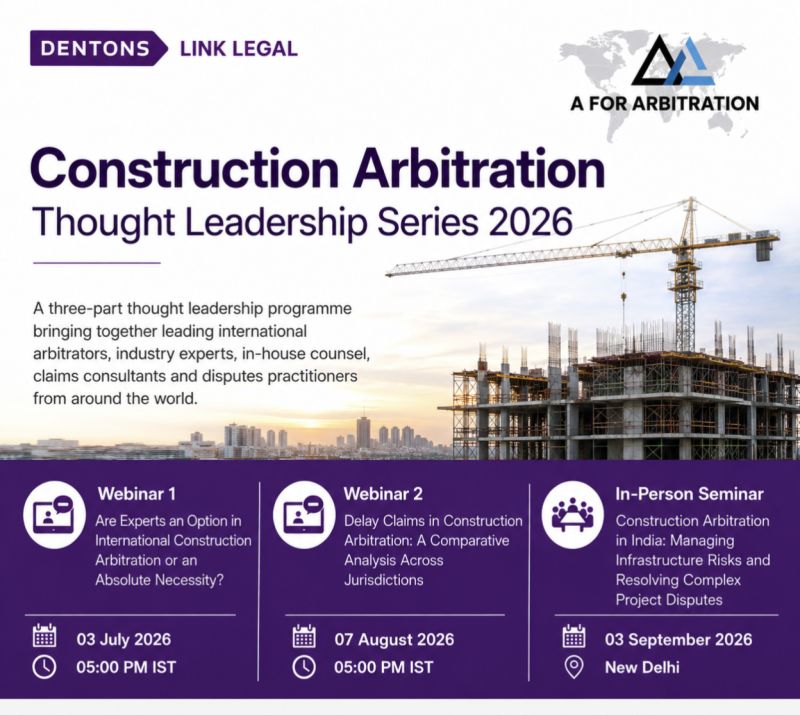 Construction Arbitration Thought Leadership Series 2026 programme artwork